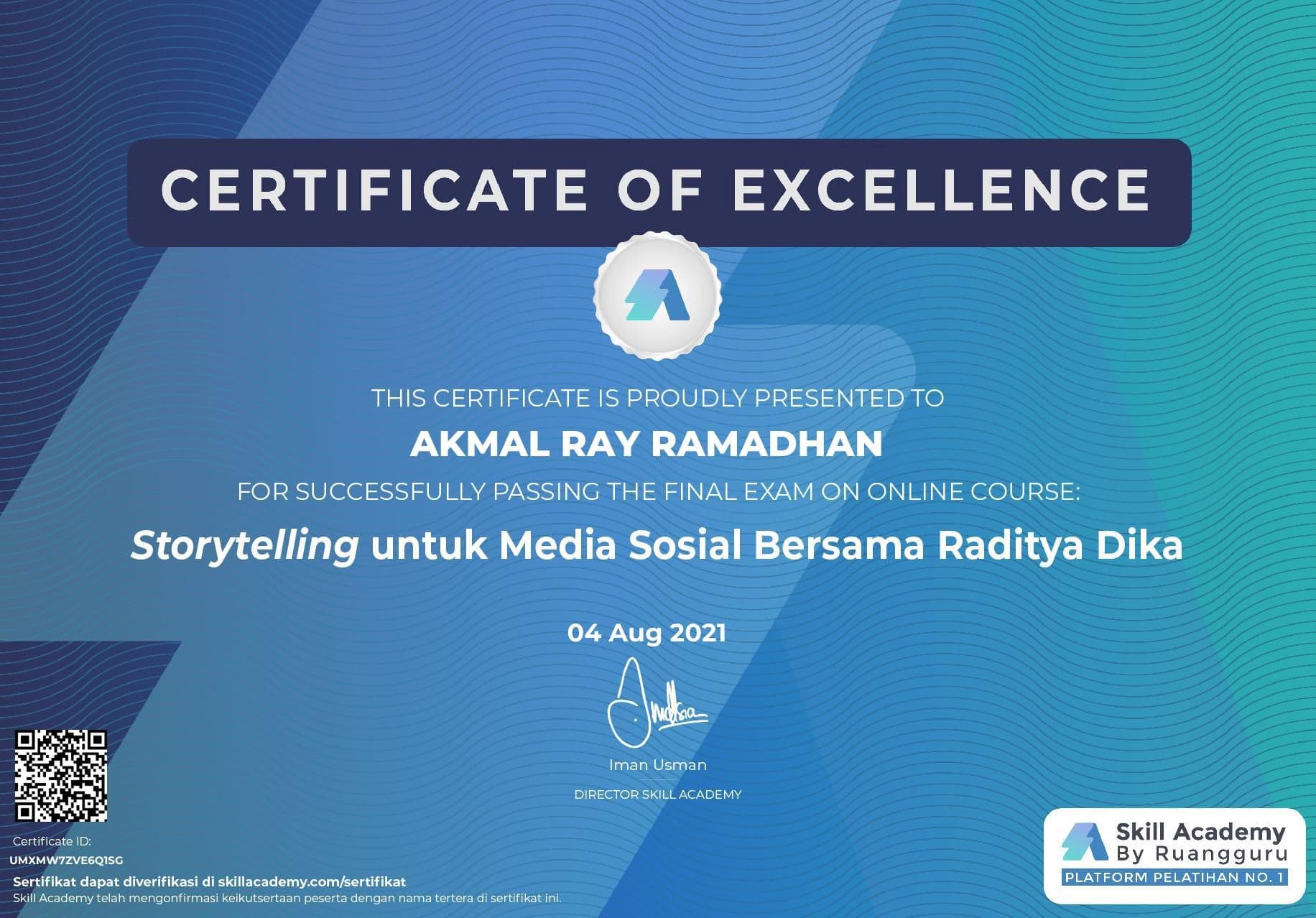 Certificate Of Excellence